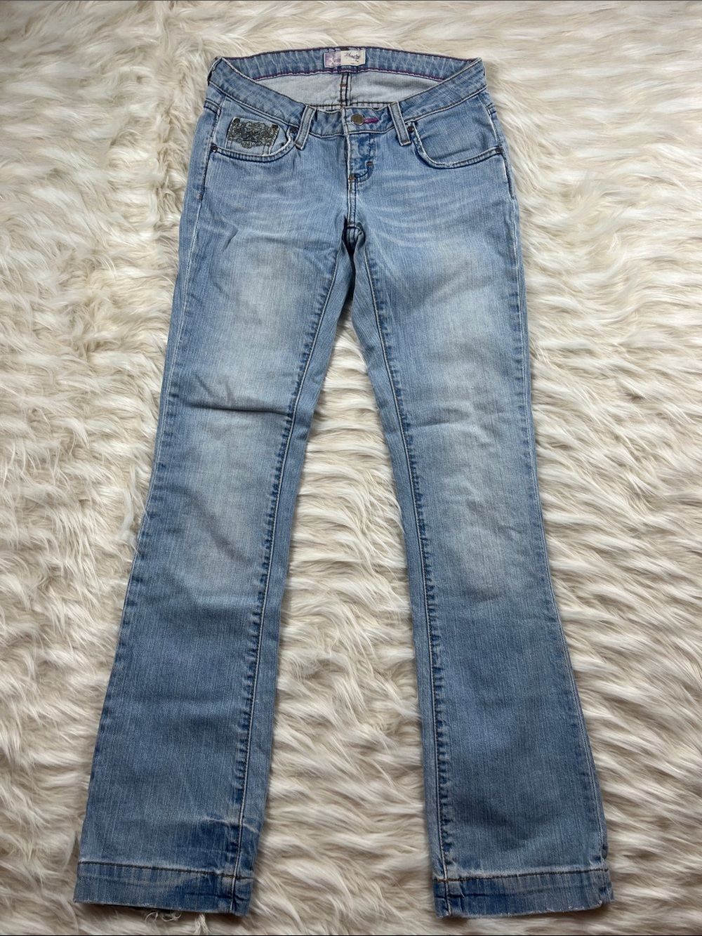 Wrangler 20X Houston Jeans 28x32 Low Rise Slim Fit Bootcut Light Wash